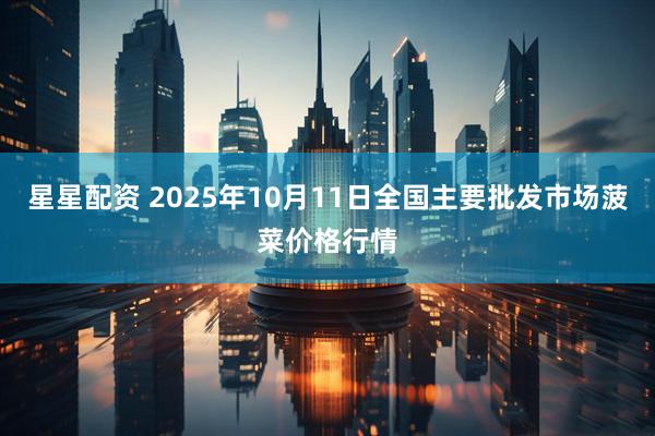 星星配资 2025年10月11日全国主要批发市场菠菜价格行情
